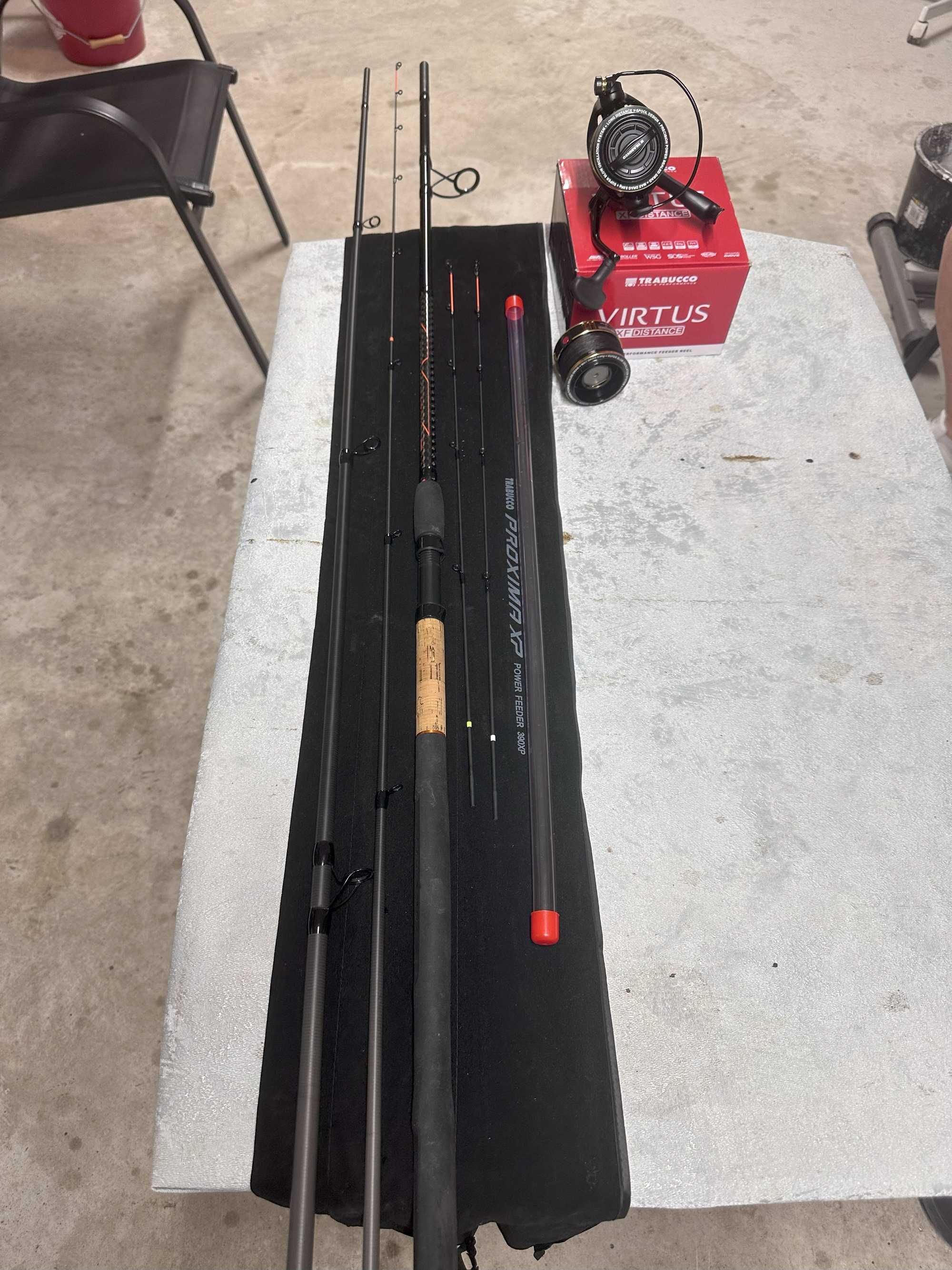 Trabucco Proxima XP 3,90 150g + Mulineta Virtus XF 6500 + tambur rez