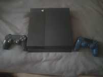 PS4 2 Controlere, 15 jocuri+ Volan gaming cu pedale și schimbător