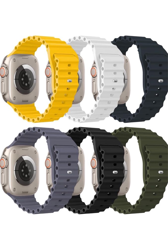 Curea Ceas Apple Watch Husa Folie Silicon Gauri Laterale Compatibila