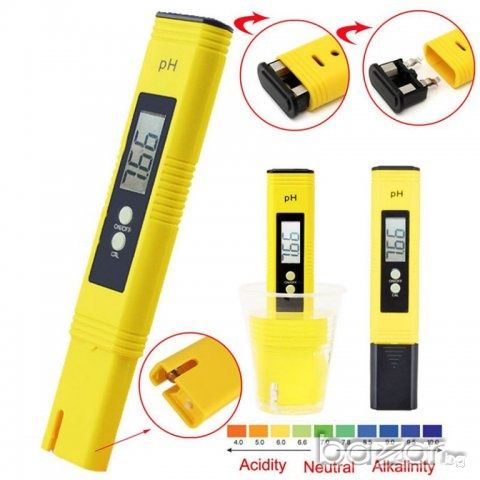 РН метър за течности(PH Meter) (с 2 батерии)
