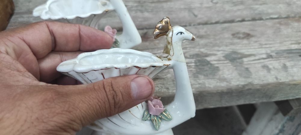 Ретро Фарфоровые лебеди