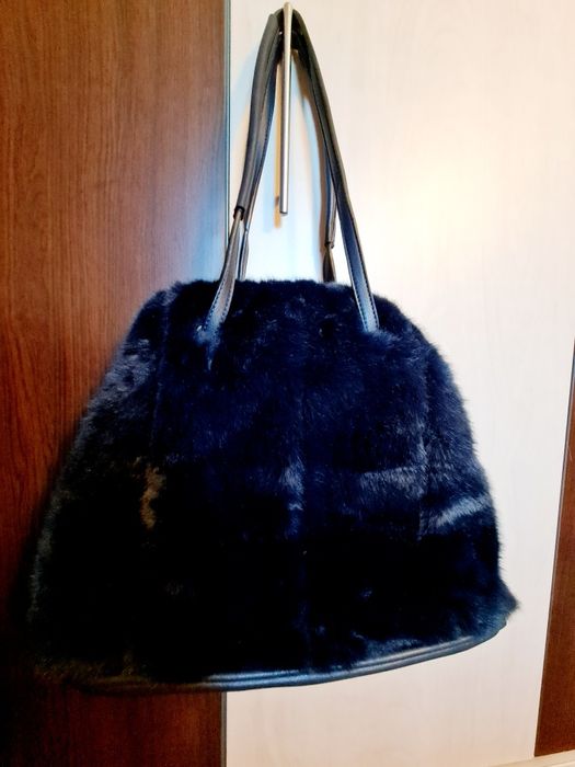 Geanta bleumarin blana