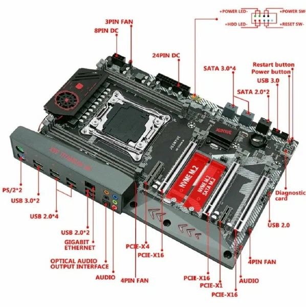 Выгодный комплект!!! Titanium d4 X99! XEON E5-2695v3  14/28; 32GB DDR4