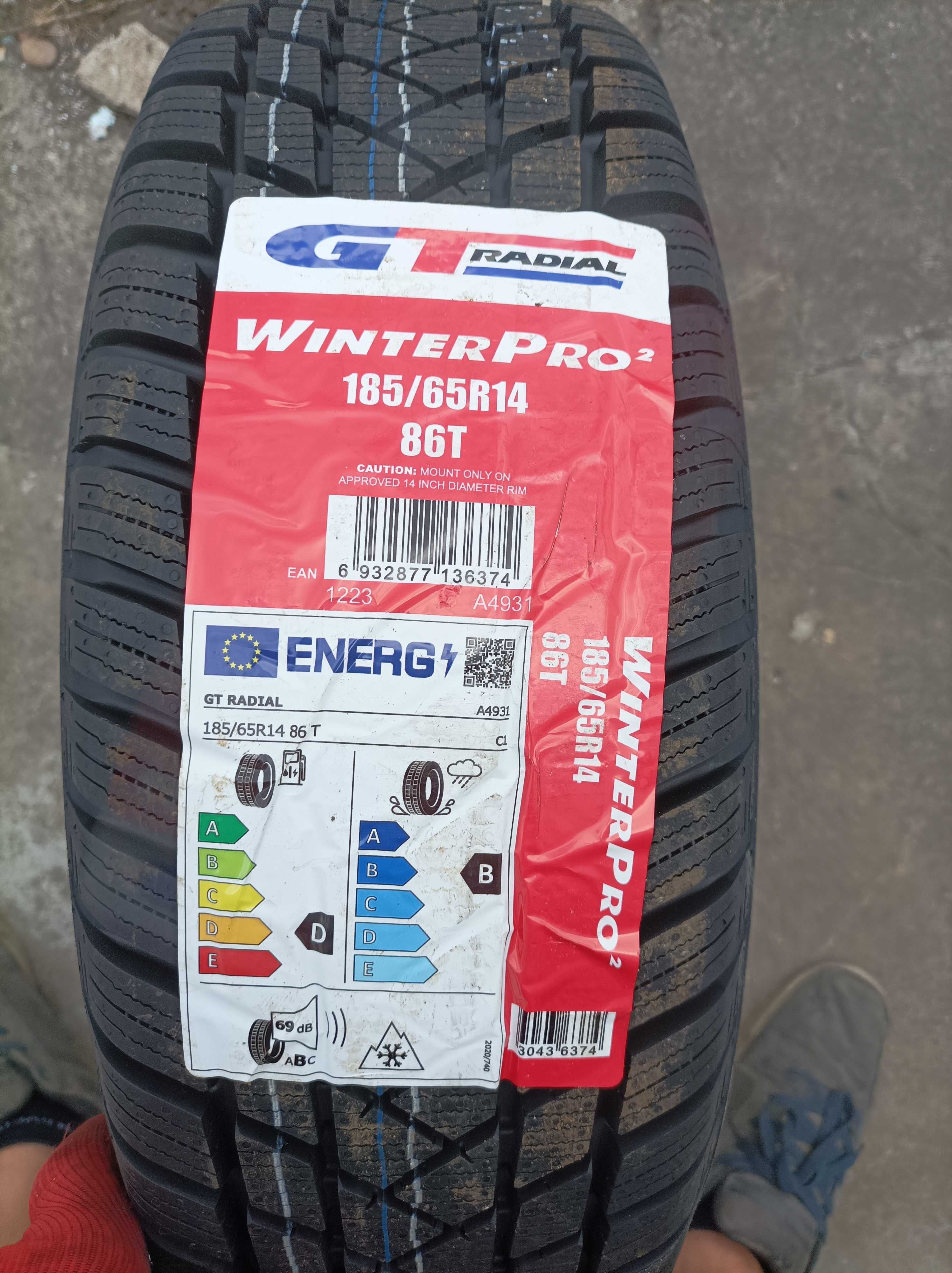 Продавам нови зимни гуми 185/65/14 GT winter pro 2 - 96лв/бр.