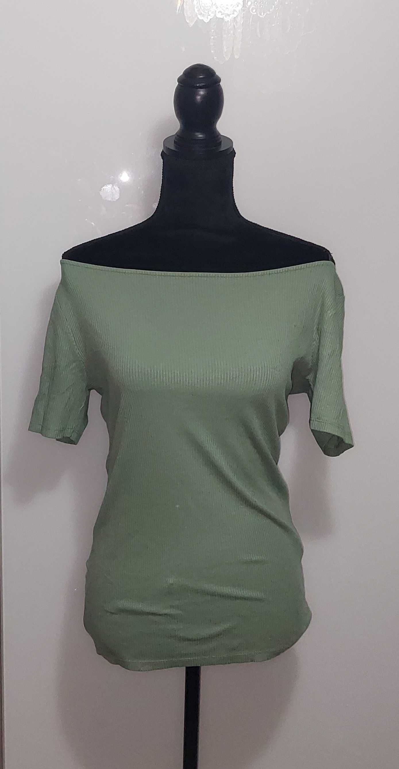Tricou/bluză basic femei nouă cu etichetă verde kaki
