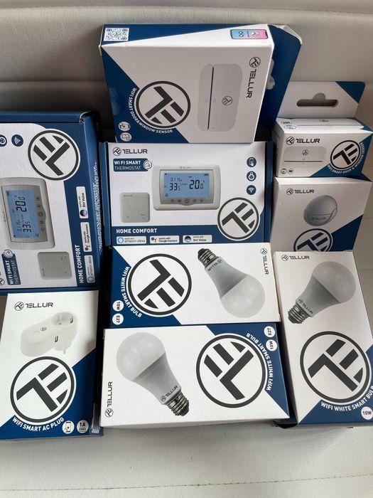 Tellur becE27 termostat central priza senzor usa/geam smart masina NOU