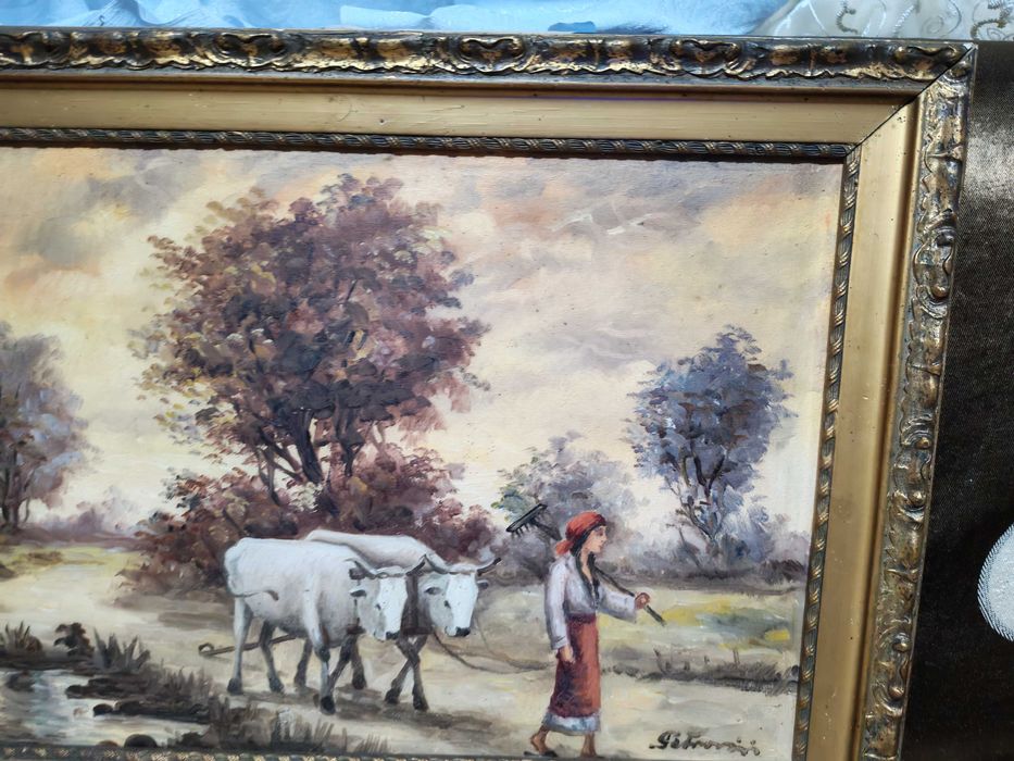 Tablou u/p semnat G. Petrovici (Petrașcu ?)