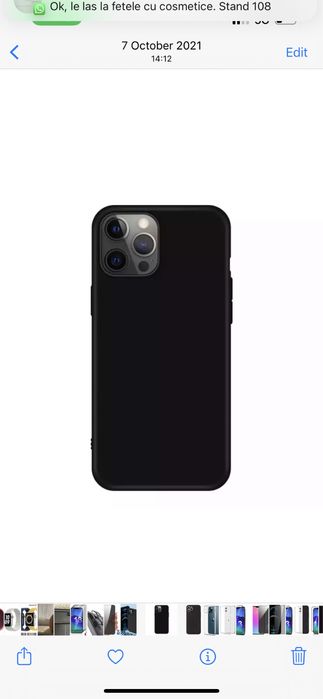 Iphone 14/15/16E/17 PRO MAX AIR Husa Slim Protectie Camera Clara/Neagr