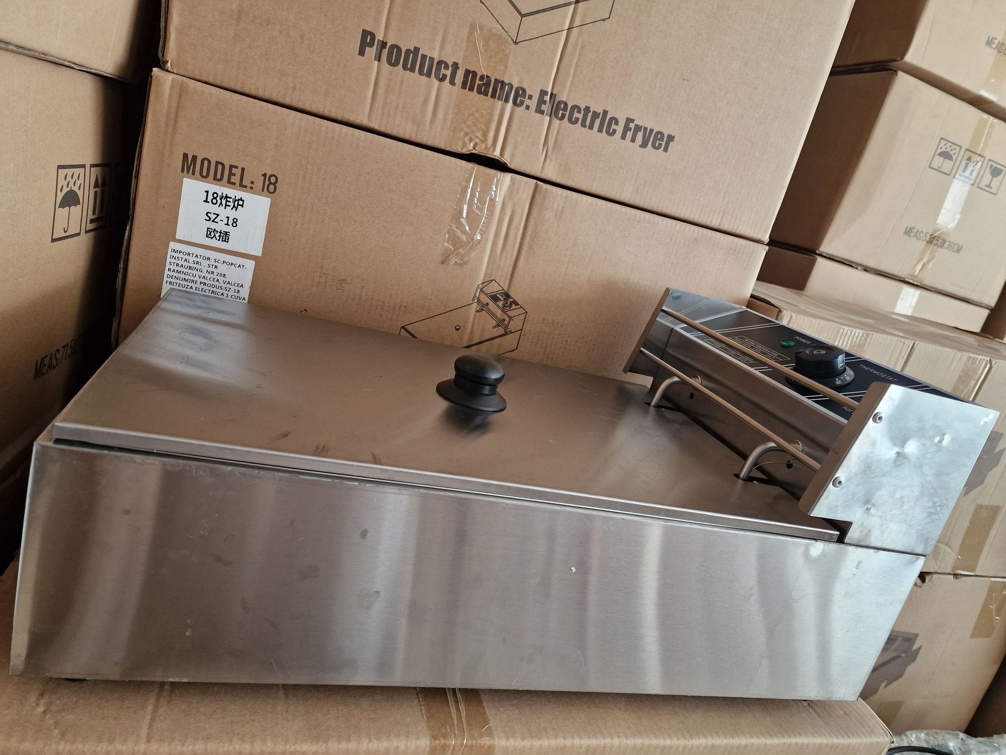 Friteuza electrica simpla 1 cuva 2 cosuri -TRANSPORT GRATUIT