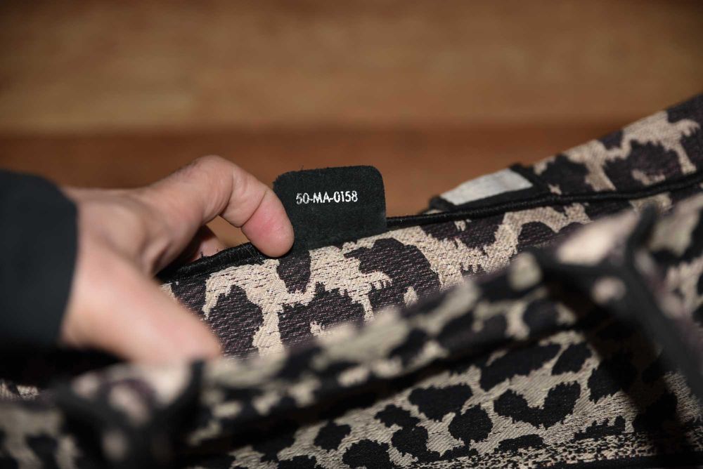 Christian Dior Made in Italy дамска чанта, канава, леопард принт
