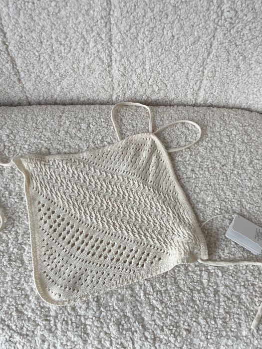 Дамски плетен къс топ