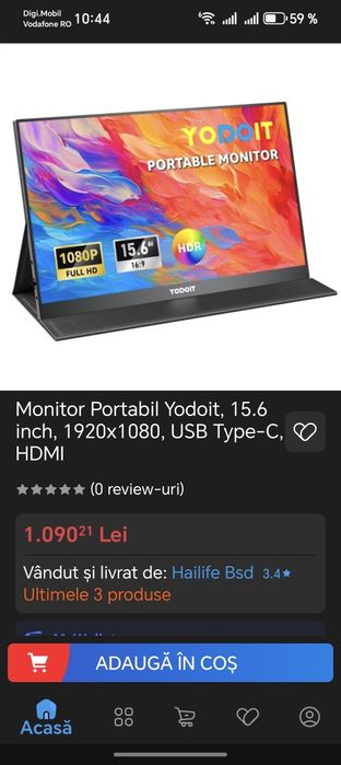 Monitor portabil Full HD YODOIT