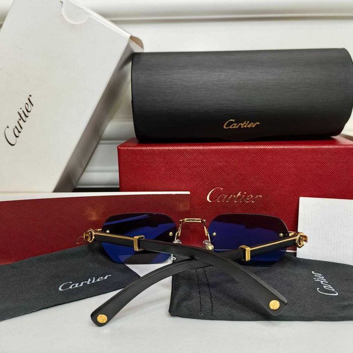 Слънчеви очила Cartier CT0362S златни и сребърни елементи