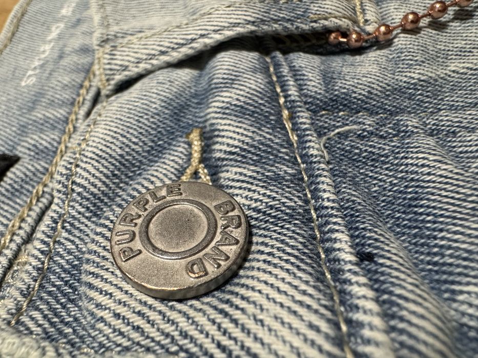 НОВО! Purple Brand Jeans Tuft Stars Light Indigo дънки