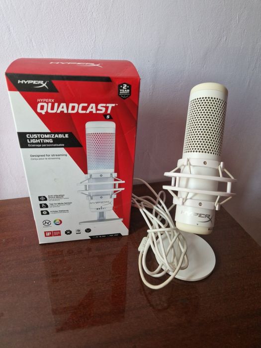 Microfon HyperX QuadCast S Alb