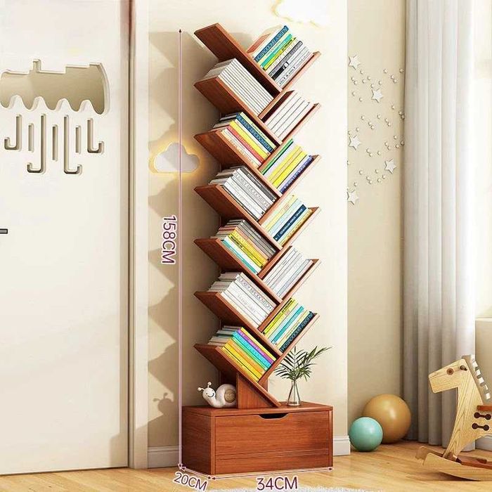 Raft depozitare carti in forma de copac 158 cm