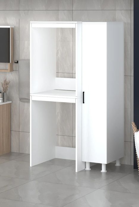 Шкаф за пералня и сушилня с рафтове