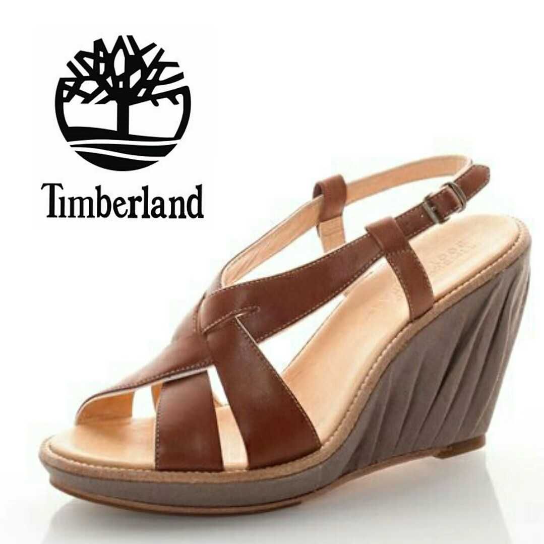 %ПРОМО% TIMBERLAND № 39½ – Дамски кожени сандали с кръстосани каишки