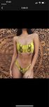 Costum de baie C109 Snake Animal Print Push Up brazilian Verde Galben