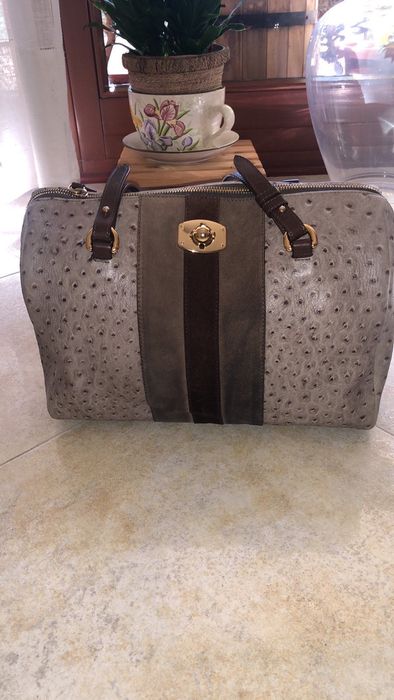 Дамска чанта Furla кожа и велур