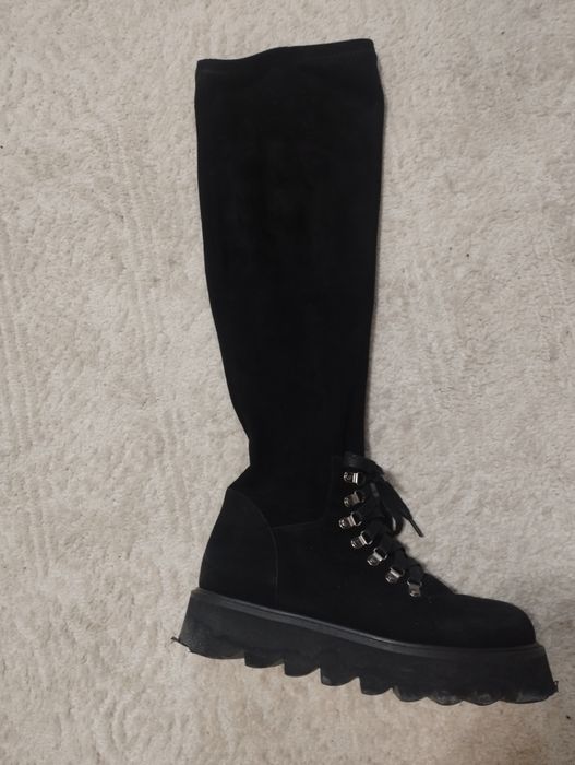 Продам зимние сапоги из натуральной кожи и замши