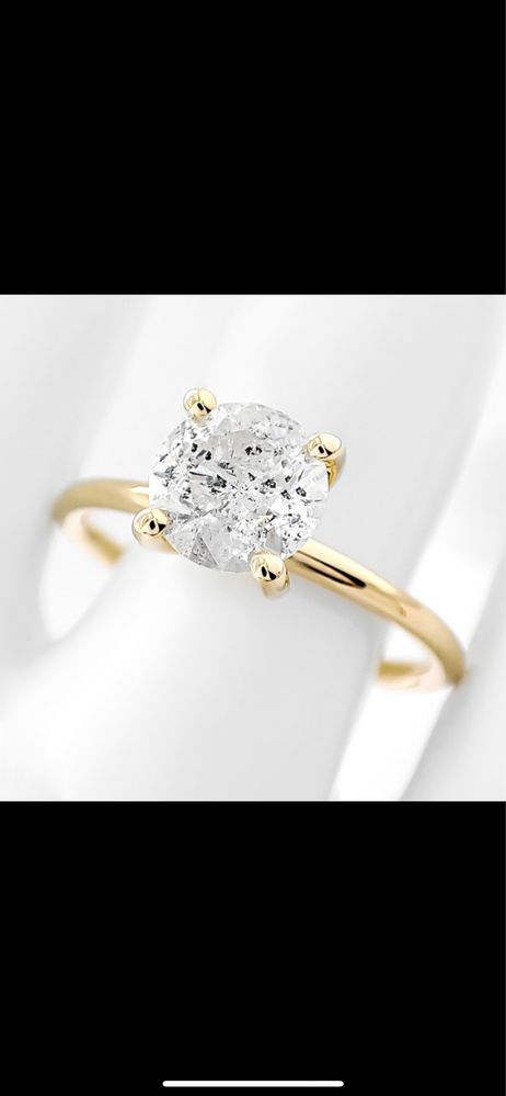 Годежен пръстен с натурален диамант 1 и 34 ct + IGI сертификат
