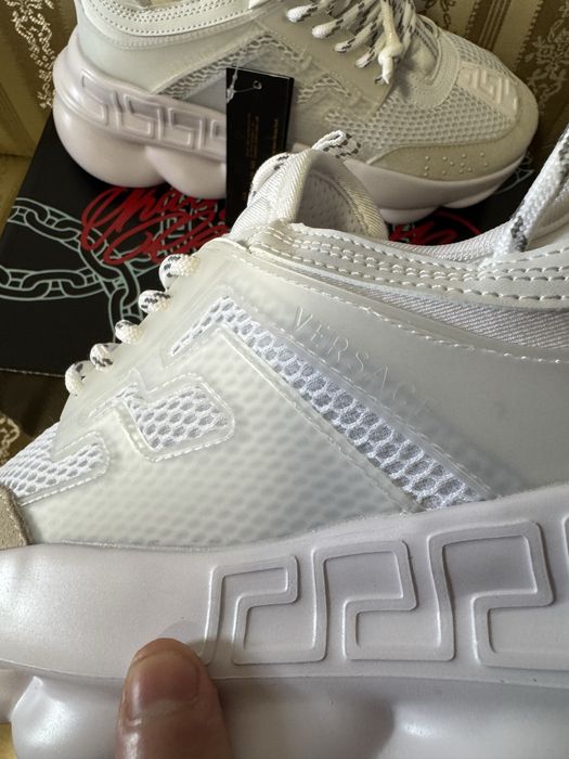 adidasi sneakers versace chain reaction triple white
