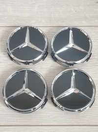 Set-4-Capace-Jante-Mercedes-Negre-C220-E220-CLS-CLA-GLA-GLC-GLE-Coupe