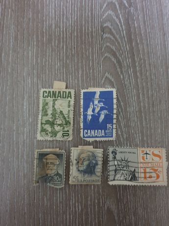 Lot timbre vechi Sua și Canada stampilate