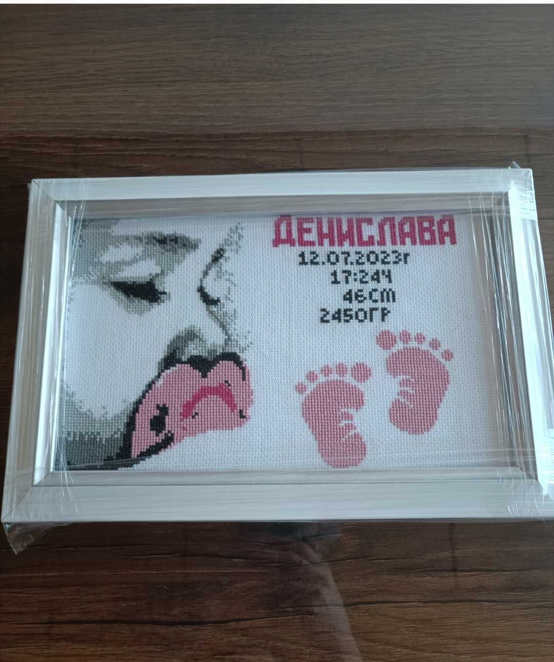 Персонализиран ръчно изработен гоблен (визитка)