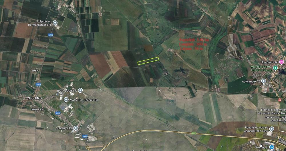 Teren agricol extravilan - 36.200 mp -Șura Mică