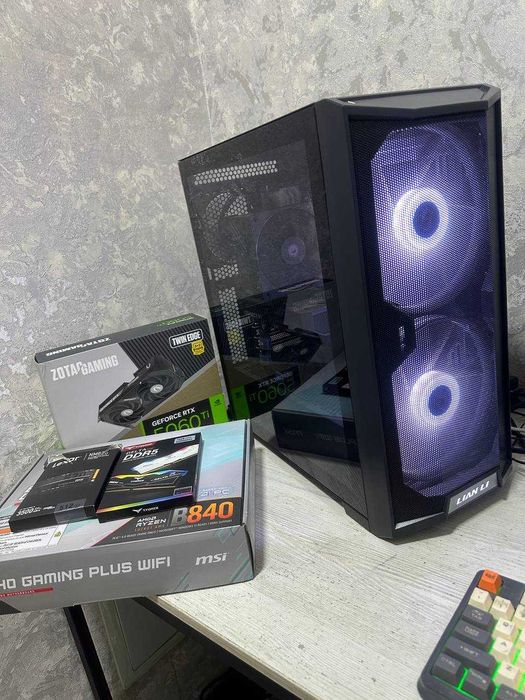 Игровой кейс Lian Li/MSI B840 GAMING/RTX 5060 ti /16 gb DDR5/ R5 7500F