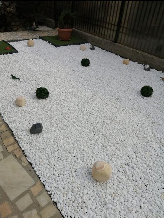 Depozit Piatra marmura alba thasos decorativa curte gradina flori firm
