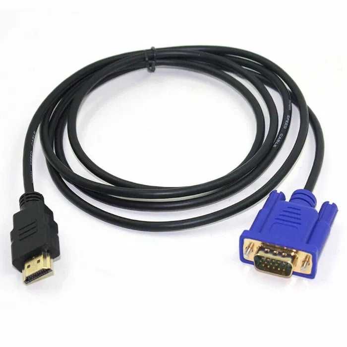 HDMI Male la VGA Male Video Convertor pt PC DVD 1080p HDTV L=1m. Nou!