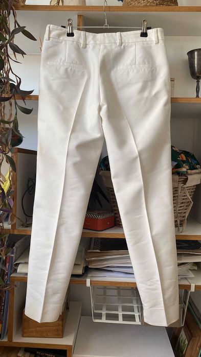 Pantaloni albi Zara marimea XS/34