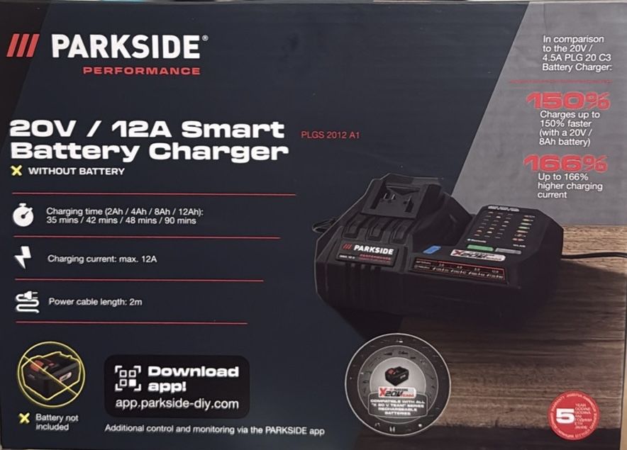 Зарядно за батерии PARKSIDE Performance 20V / 12A Smart Charger