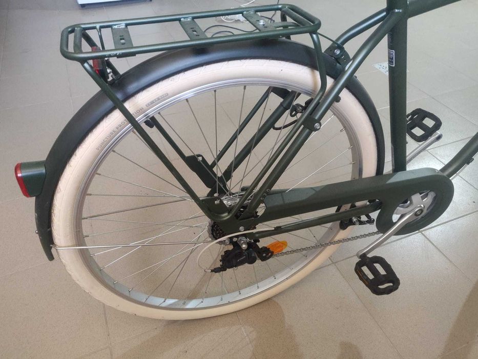 Bicicletă de oraș Elops 520 cadru înalt kaki