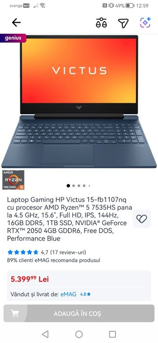 Laptop Victus Gaming