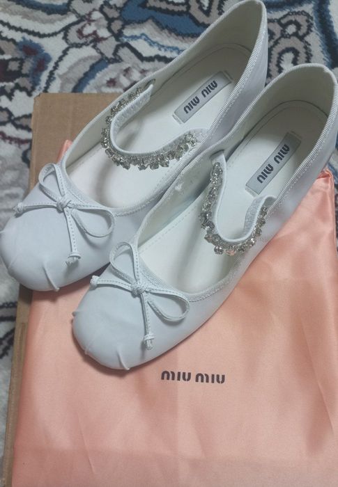 Балетка MIU белый трендовый