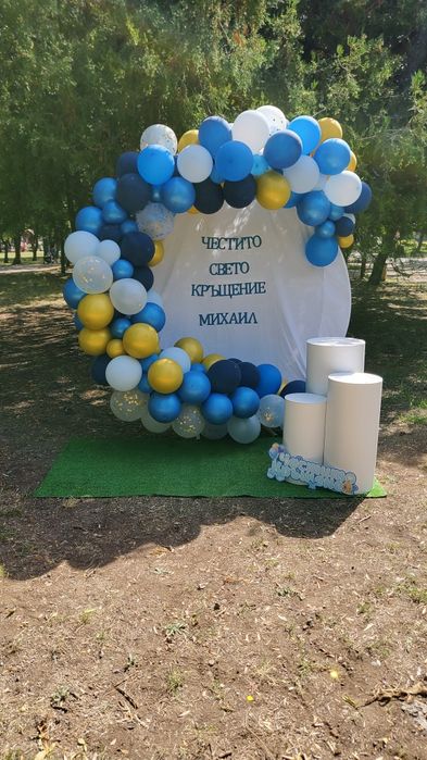 Арка с балони, изработвам на място