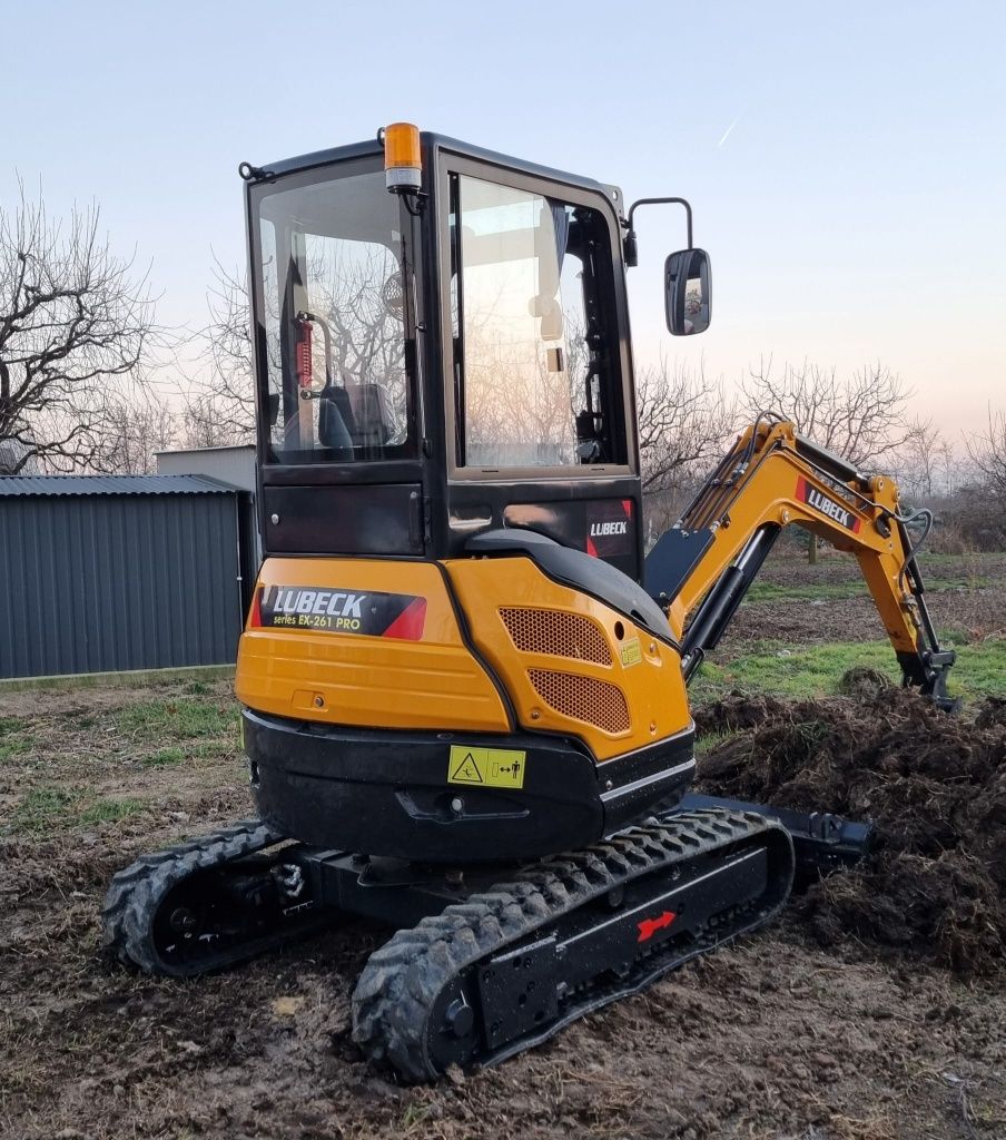 Miniexcavator Lubeck EX-261pro. NOU~ Garanție 2 ani.