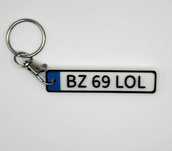 Breloc Personalizat cu Număr de Înmatriculare