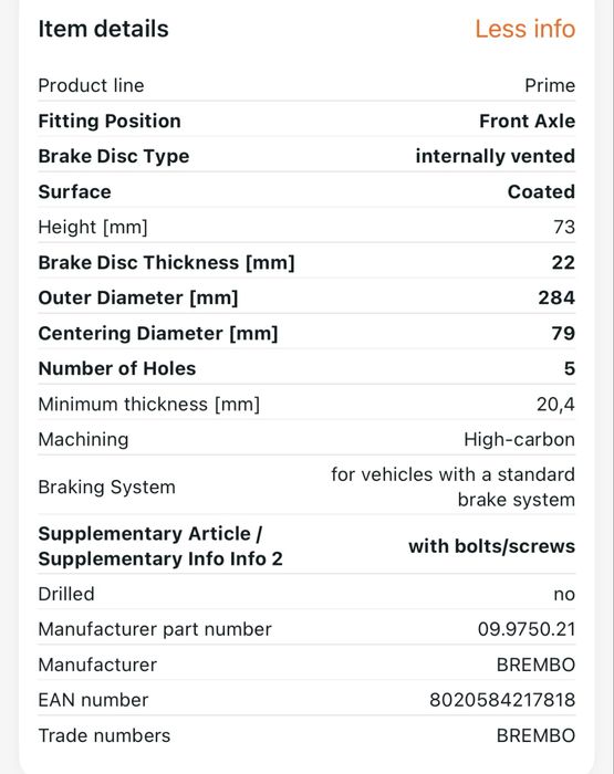 Нови Brembo Prime дискове и накладки за BMW 1, 2 и 3та серия