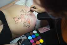 Pictura burtica gravida - maternity, belly painting,