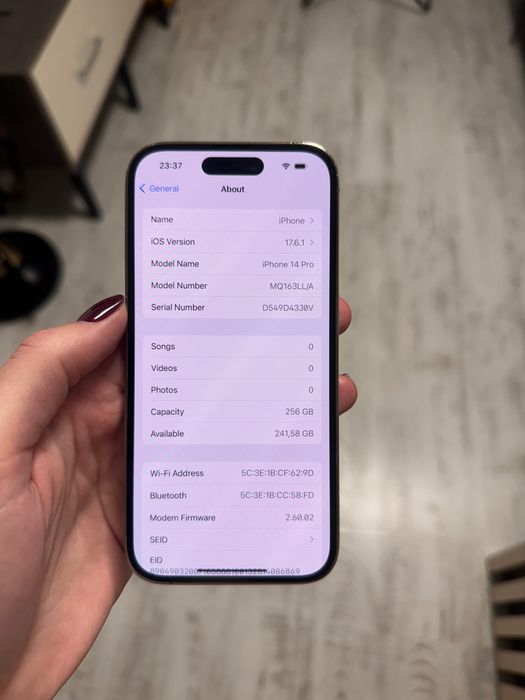 iPhone 14 pro 256 GB, USA