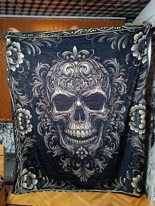 Покривало/одеало за легло с череп.