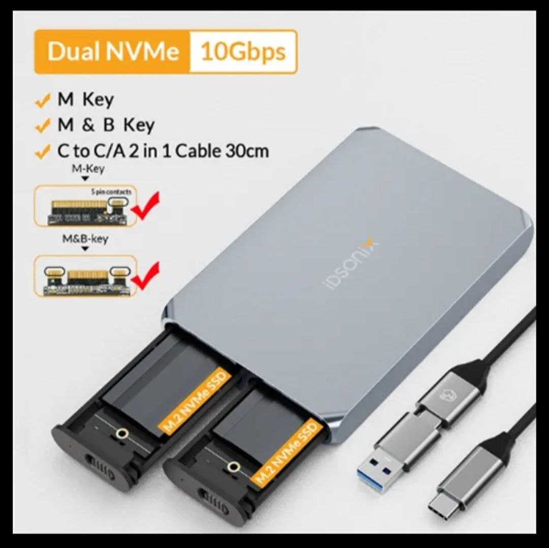 RACK SSD iDsoniX pentru două SSD-uri m.2 NVME