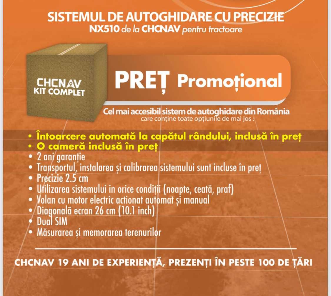 Sistem de autoghidare cu precizie de 2.5 cm  "GPS Agricol"  CHCNAV