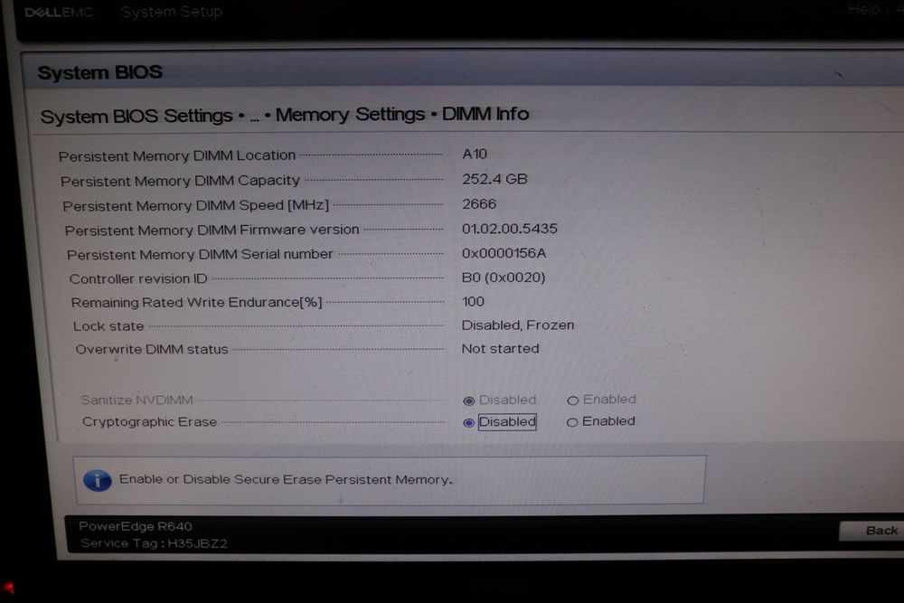 2 x 256Gb Intel Persistent Memory 2666 NMA1XBD256GQS 100% Endurance