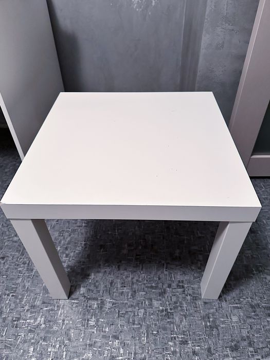 Белый журнальный столик IKEA (ИКЕА) Лакк, 55x55x45 см